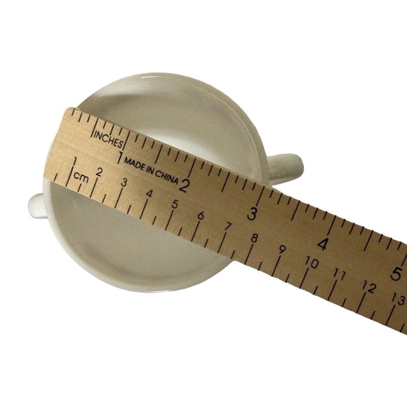 Vintage Hazel Atlas Milk Glass Footed Sugar Creamer Red Diamond Tulips - Picture 5 of 8